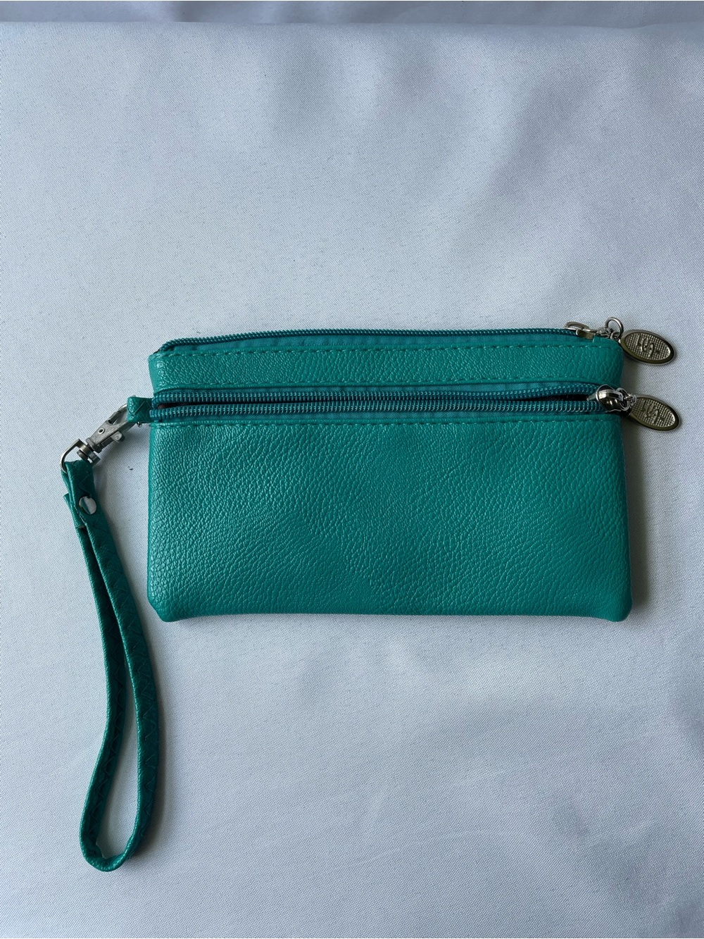 SF Teal Wristlet Leather Wallet - Women Bags